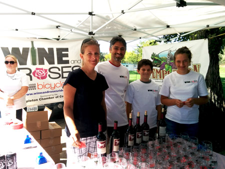 Booth at Wine & Roses Ride