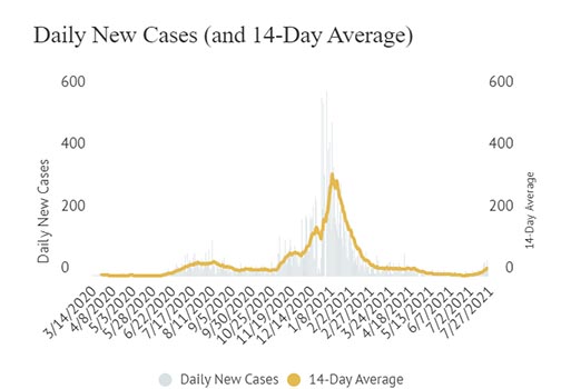 new covid cases graph